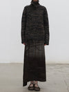 SWAYING 25 Fall/Winter Collection: Woolen A-line Skirt with Tie-Up Detail and Gradient Design SW-SW25AW3B08C2S2-HUIZONG (Gray-Brown)